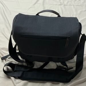 Sleek Black Camera Messenger Bag